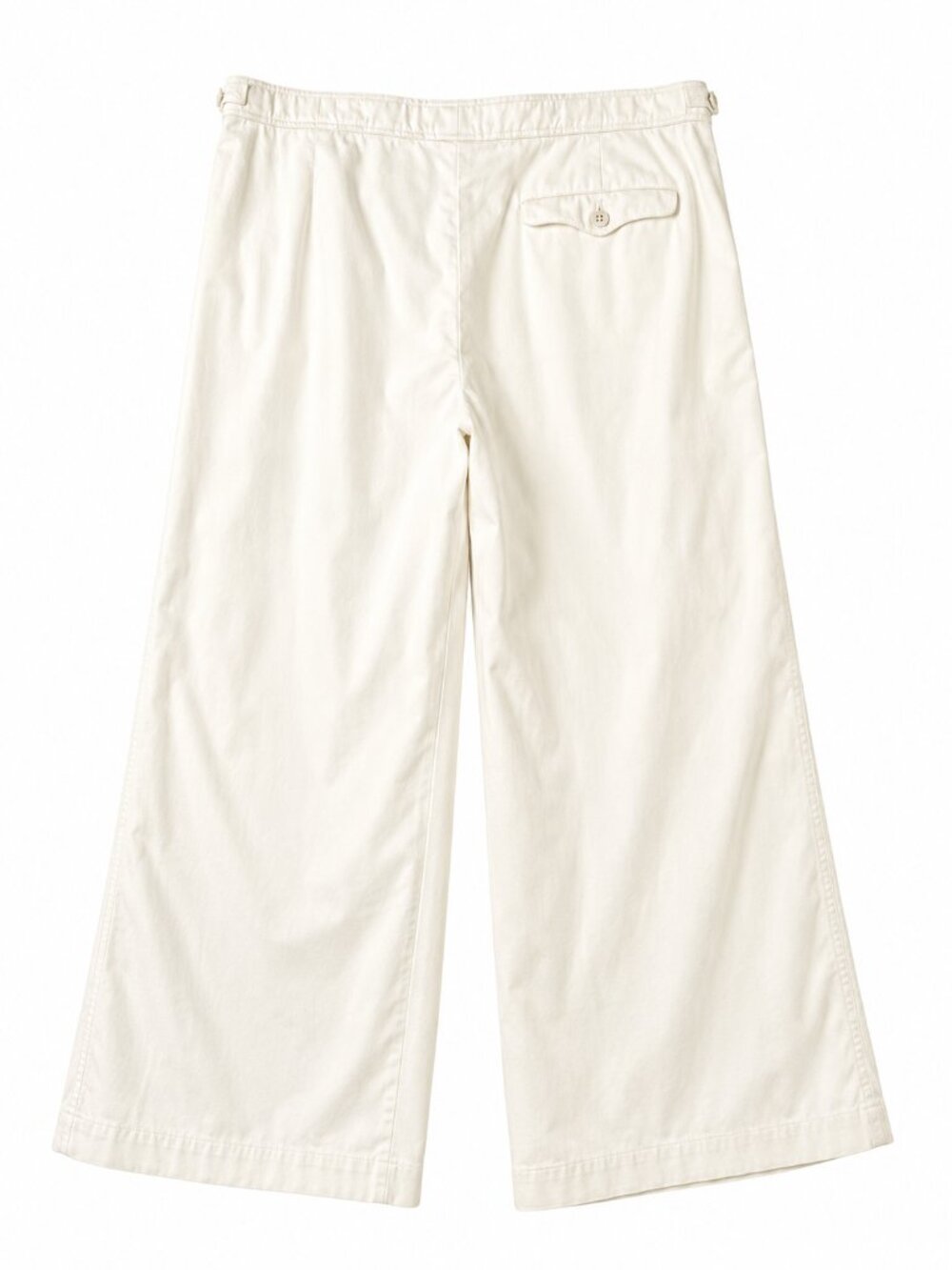 Ralph Lauren White Wide Leg Cotton Sailor Pants Nautical Size 8 - Picture 3 of 11